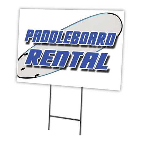 Signmission Paddle Board Rental Yard Sign & Stake outdoor plastic coroplast window, C-1216 Paddle Board Rental C-1216 Paddle Board Rental